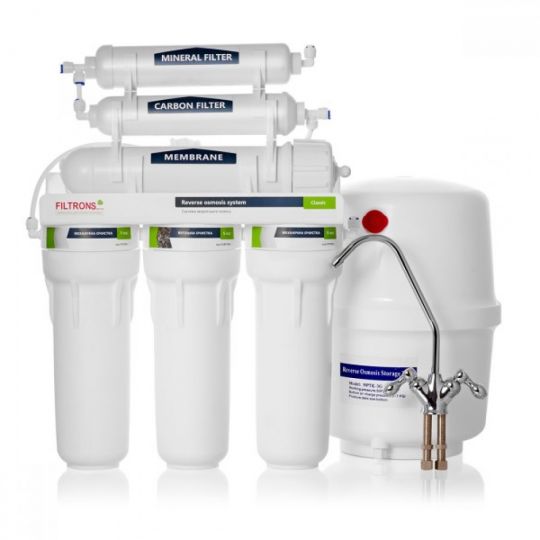 Обратный осмос FILTRONS Classic 80-Gallon с минерализатором и помпой
